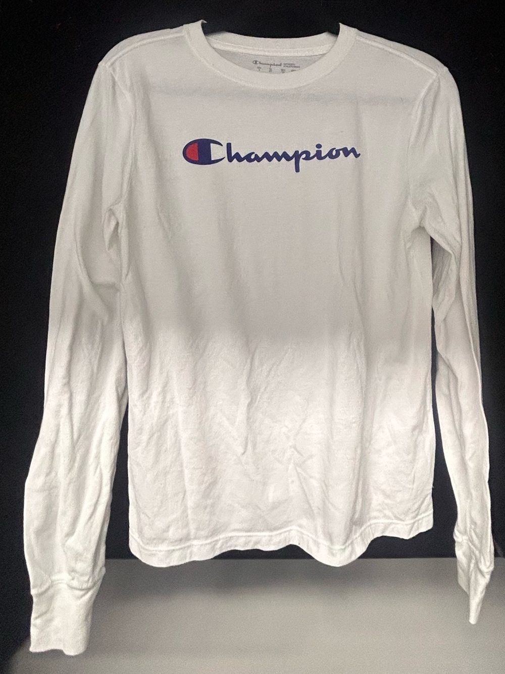 Champion White Crewneck Tee with Subtle Logo Print